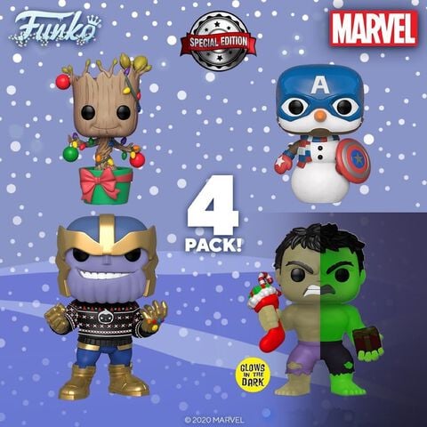 Figurine Funko Pop! - Marvel Holiday - 4pk